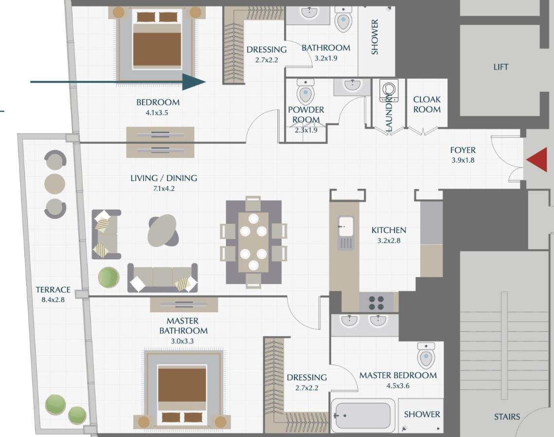 Ultimate Stay / 3 Beds / Gorgeous Frame And Park View / 250M From Metro / 1 Stop From World Trade Center Dubai Luaran gambar